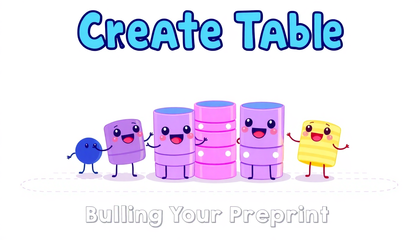 CREATE TABLE — Building Your Blueprint